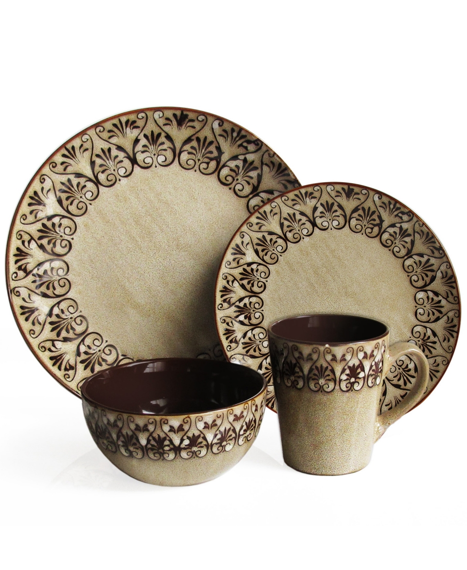 American Atelier Dinnerware, Mehndi 16 Piece Set   Casual Dinnerware