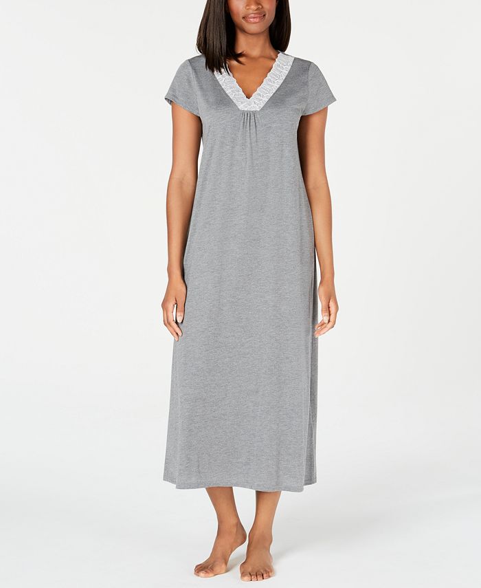 Charter Club Super Soft Knit Lace-Trim Nightgown, Created for Macy's ...