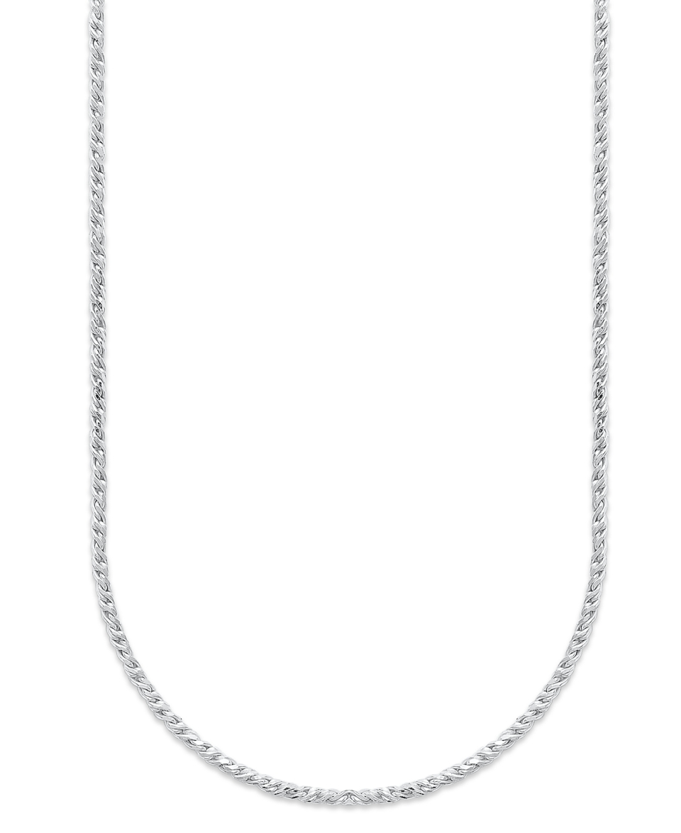 Giani Bernini Sterling Silver 18 Sparkle Chain Necklace   Necklaces