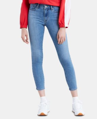 levi's 711 skinny ankle jeans white