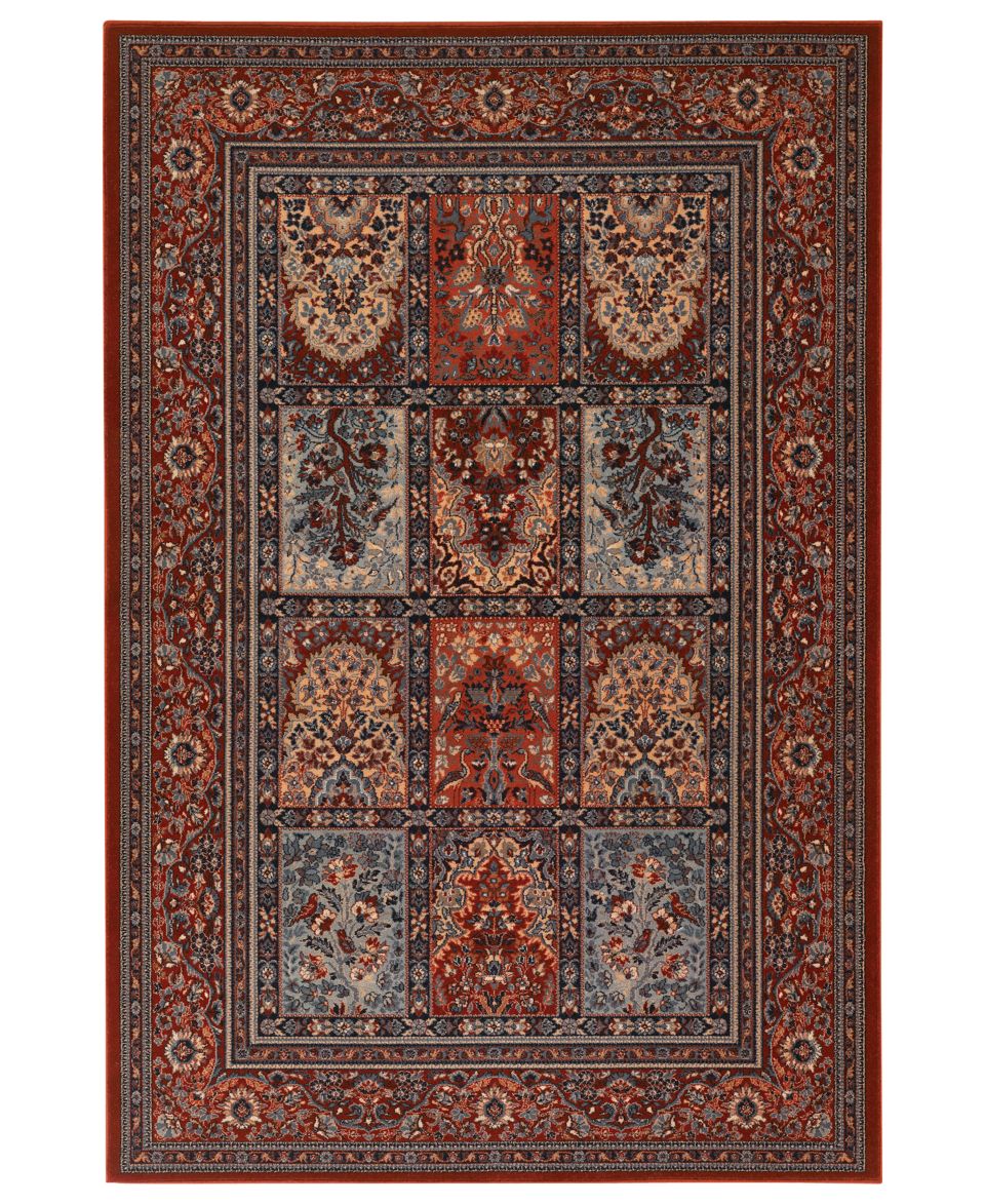 Couristan Area Rug, Timeless Treasures Kerman Mosaic Burgundy Rust 66