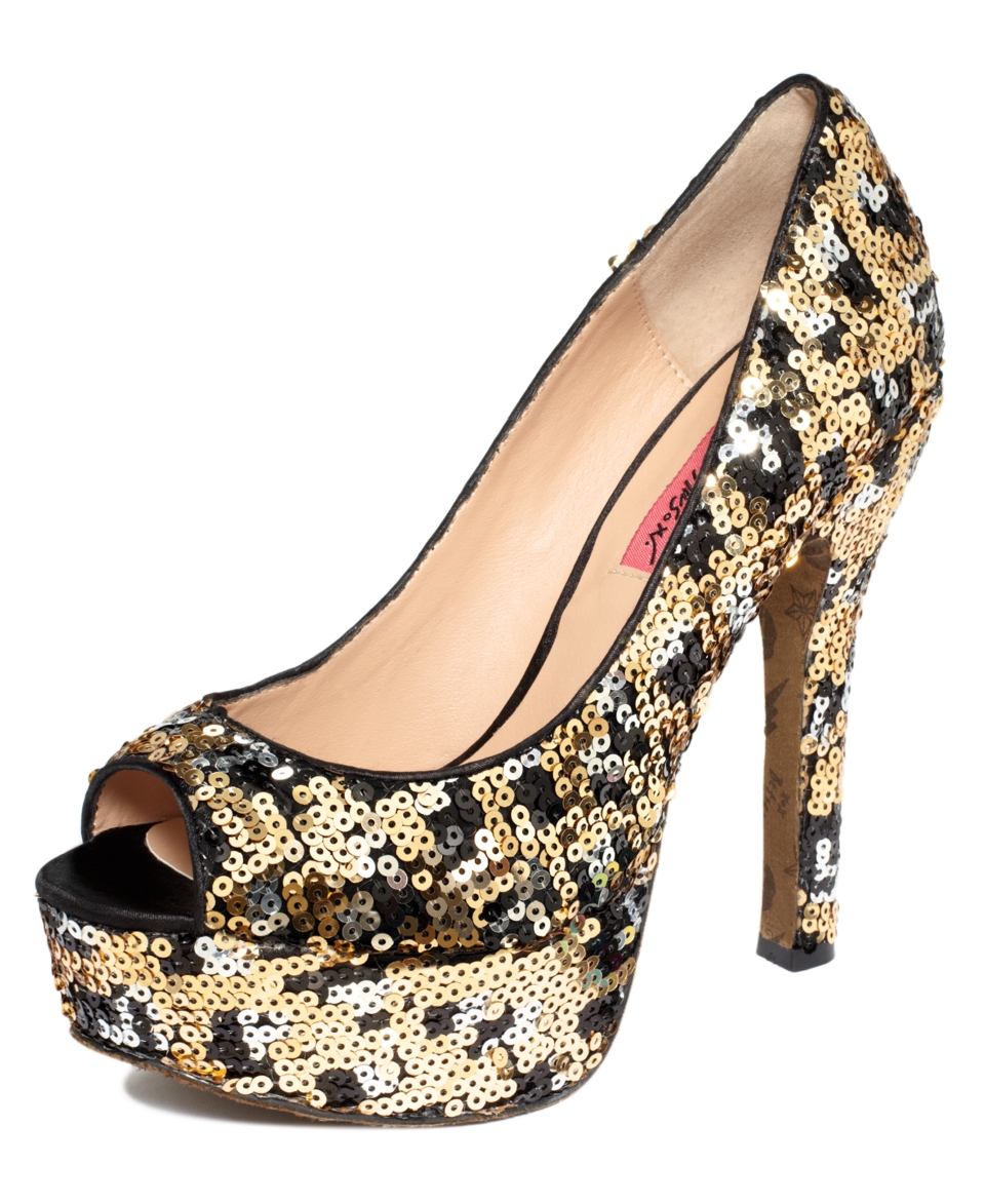 Betsey Johnson Shoes, Shiner Platform Pumps   Shoes