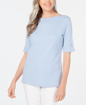 macy's elbow sleeve top