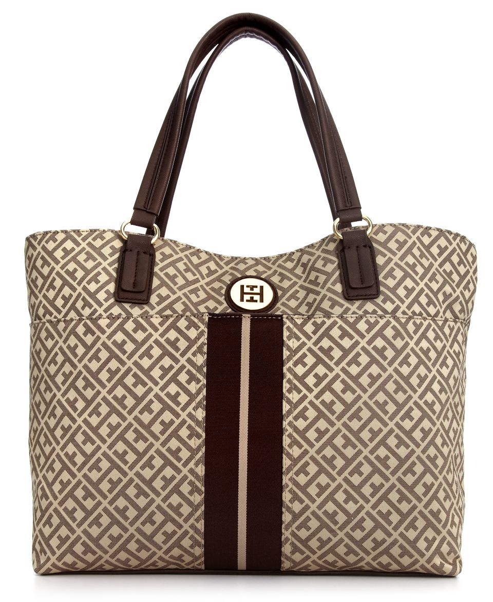 Tommy Hilfiger Handbag, Signature Jaquard Tote   Handbags & Accessories