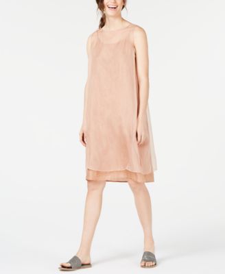 eileen fisher silk slip dress