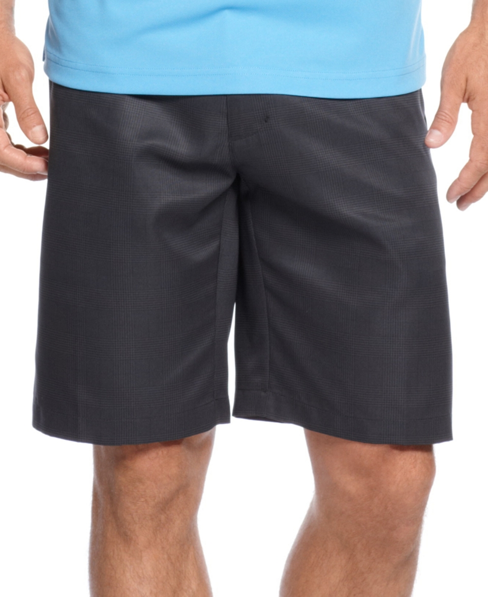 Champions Tour Golf Shorts, Performance Plaid Flat Front