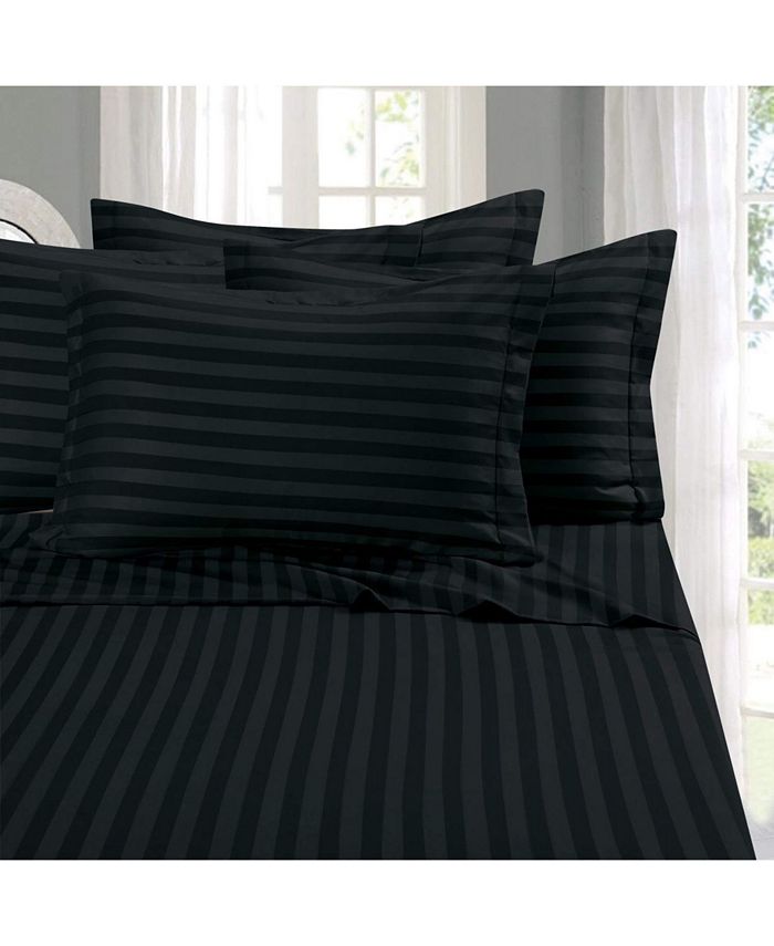 Elegant Comfort 6 Piece Luxury Soft Stripe Bed Sheet Set Full Reviews Sheets Pillowcases Bed Bath Macy S