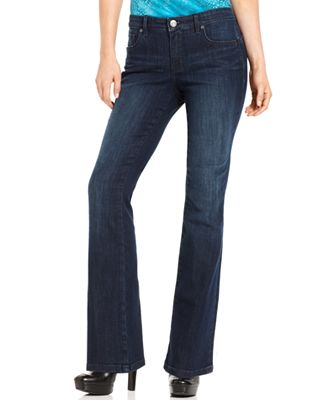 Calvin Klein Jeans Curvy-Fit Bootcut Jeans, Medium Wash - Jeans - Women ...