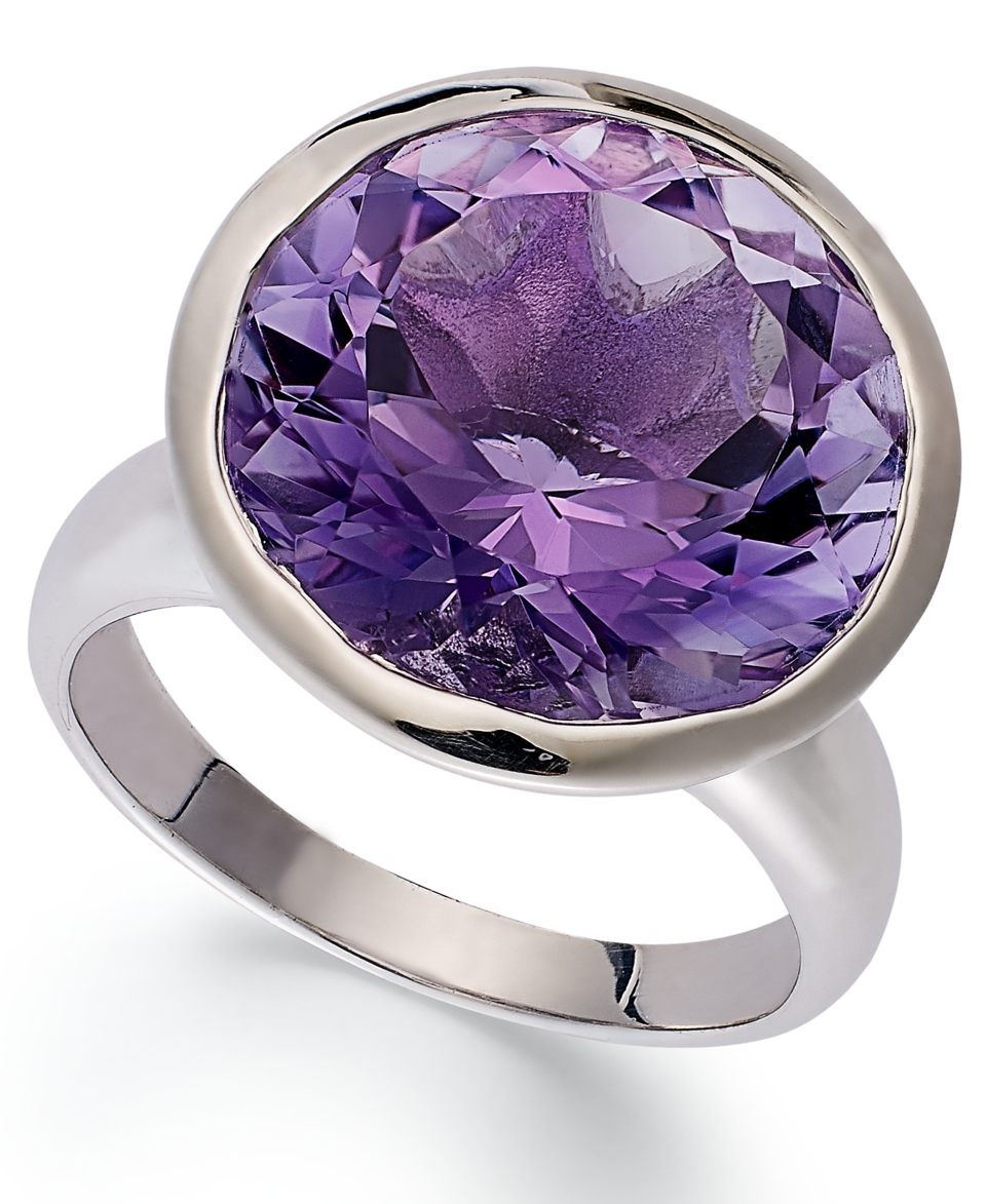 Sterling Silver Ring, Round Amethyst Ring (10 3/4 ct. t.w.)   Rings