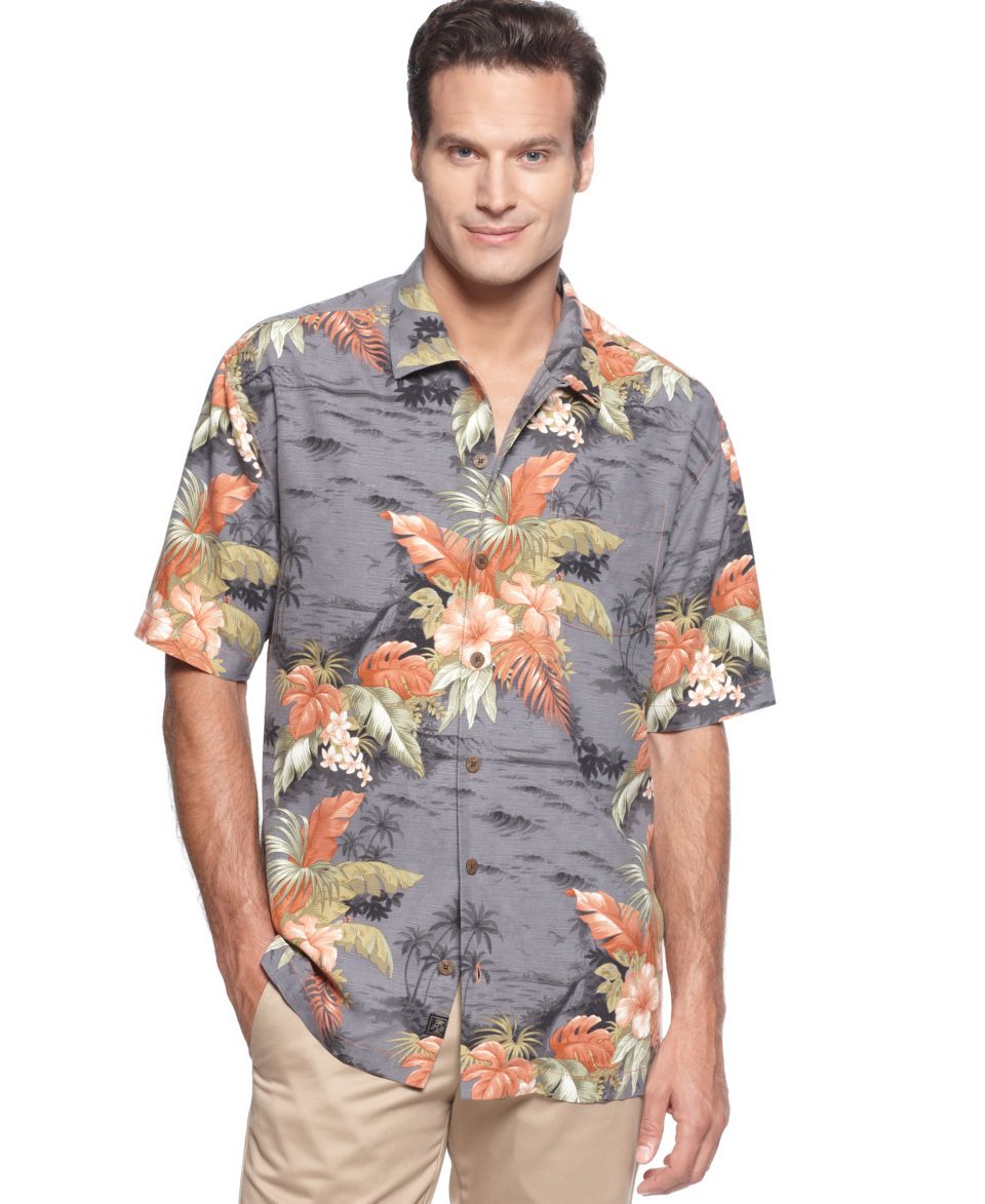 Tommy Bahama Shirt, Cigars and Cars Short Sleeve Shirt   Mens Casual