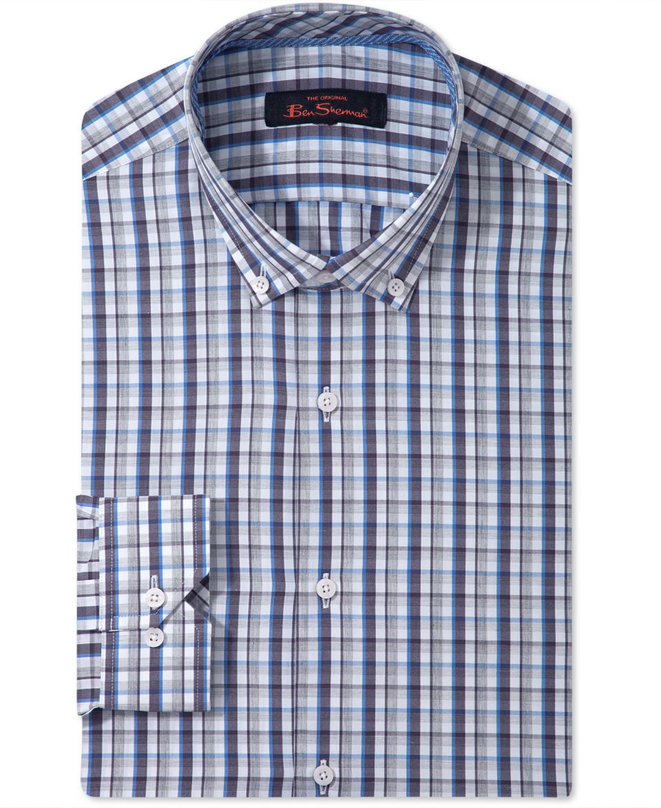 Ben Sherman Dress Shirt, Polka Dot Long Sleeve Shirt