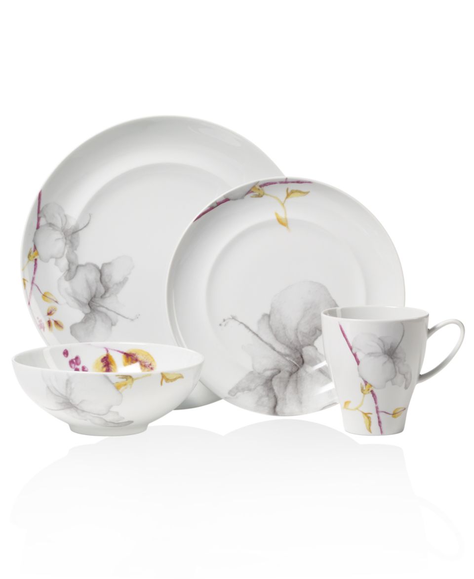 Mikasa Dinnerware, Teal Silk Floral Collection   Casual Dinnerware