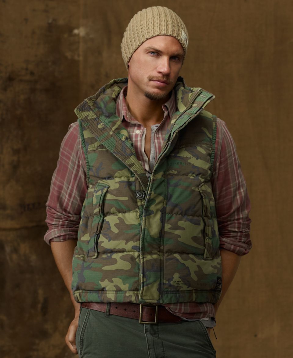 Denim & Supply Ralph Lauren Vest, Camouflage Down Vest