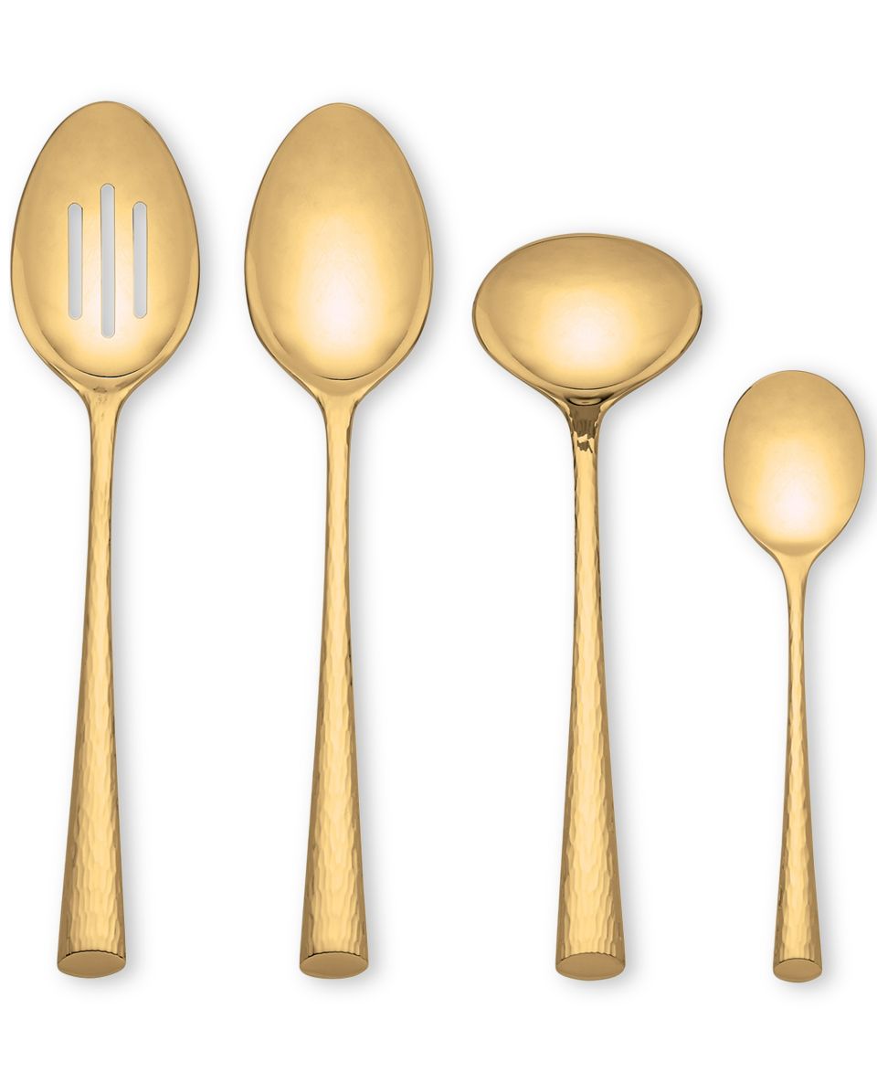 Marchesa by Lenox Flatware 18/10, Imperial Caviar Gold 4 Piece Hostess