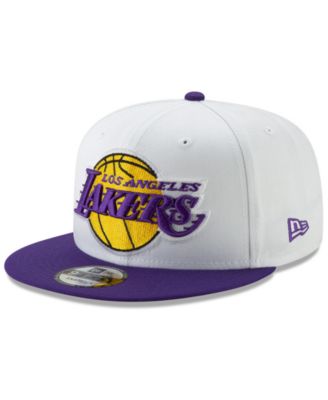 white lakers cap