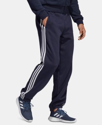 adidas 3 stripe fleece sweatpants mens