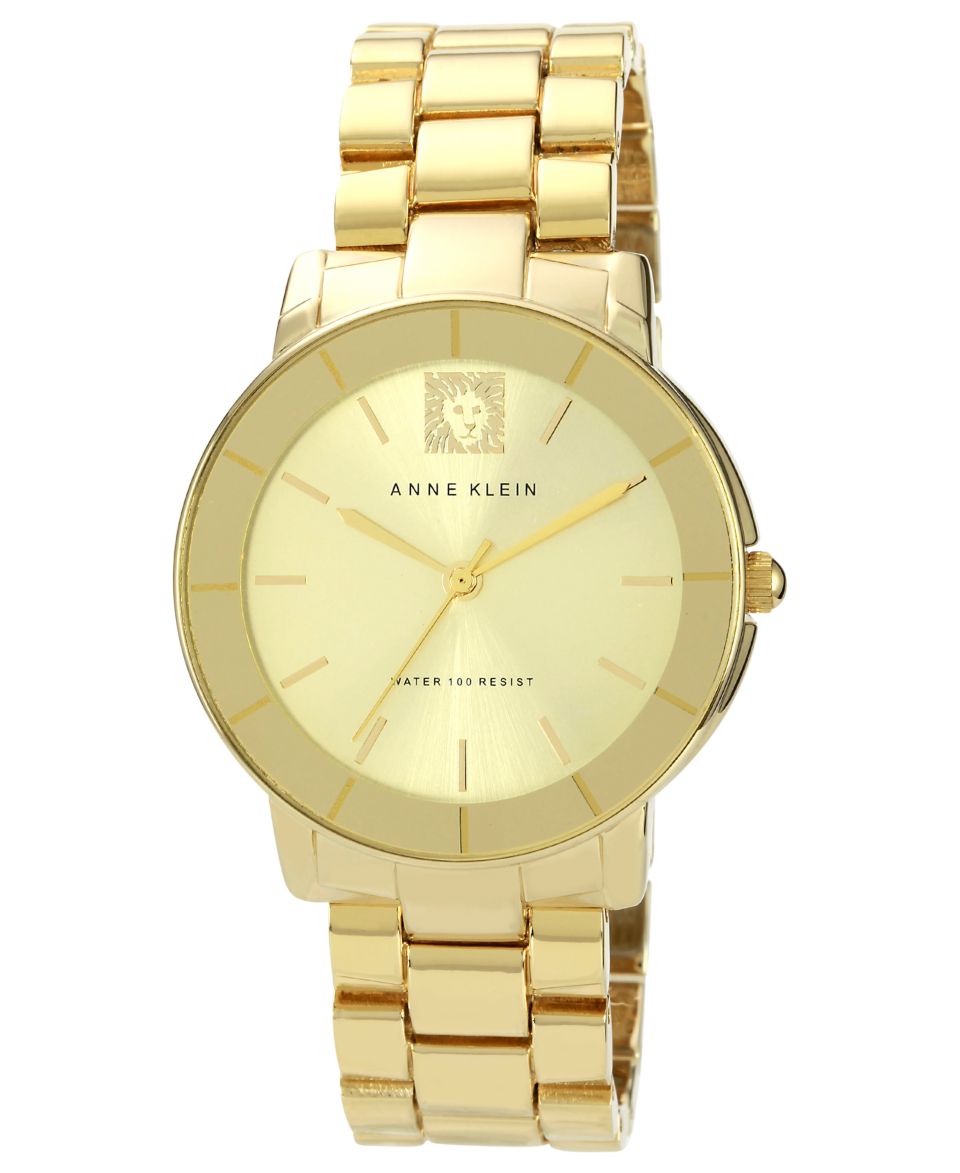 Anne Klein Watch, Womens Gold Tone Adjustable Bracelet 36mm AK