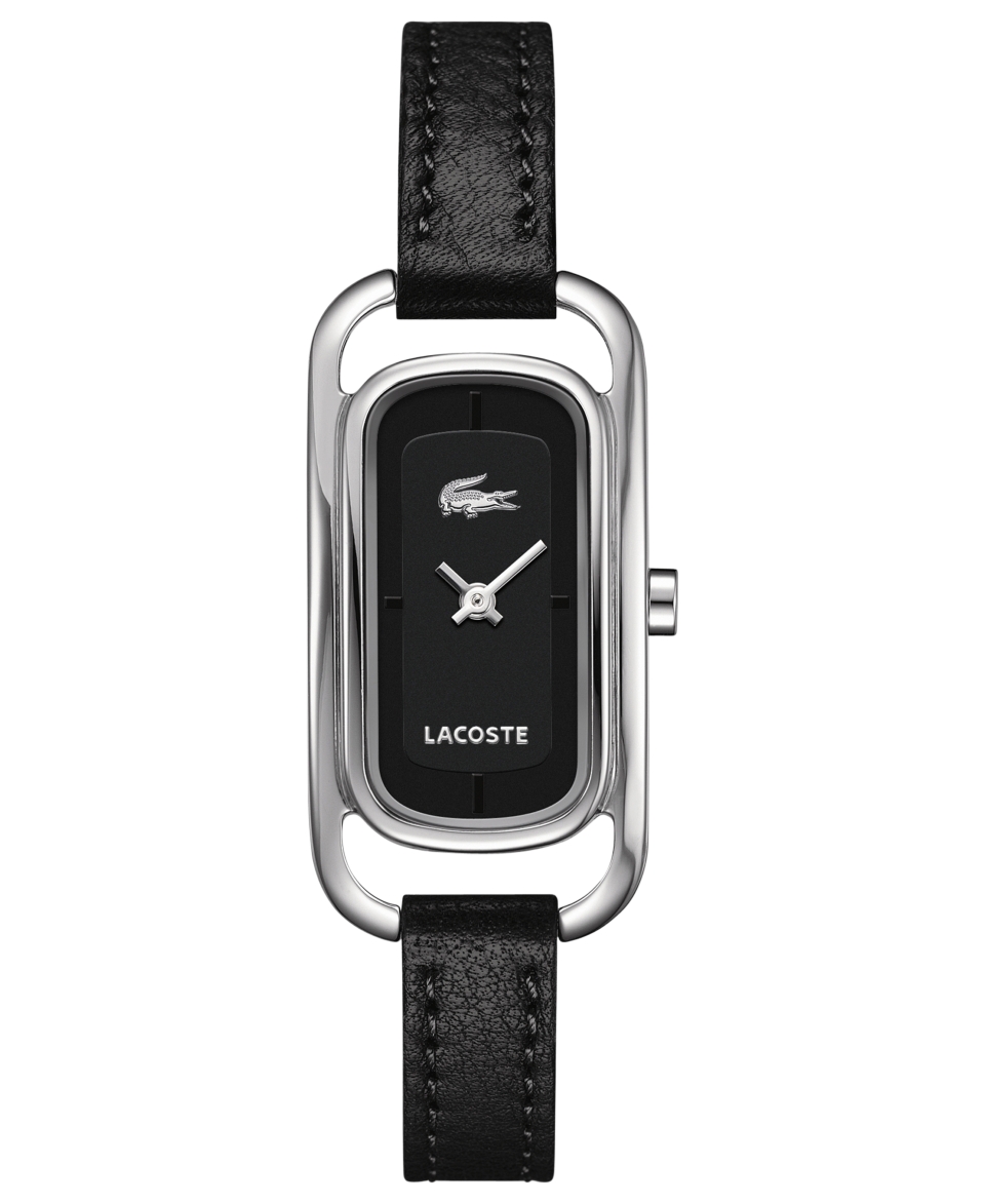 Lacoste Watch, Womens Sienna Black Leather Strap 20mm 2000720   All