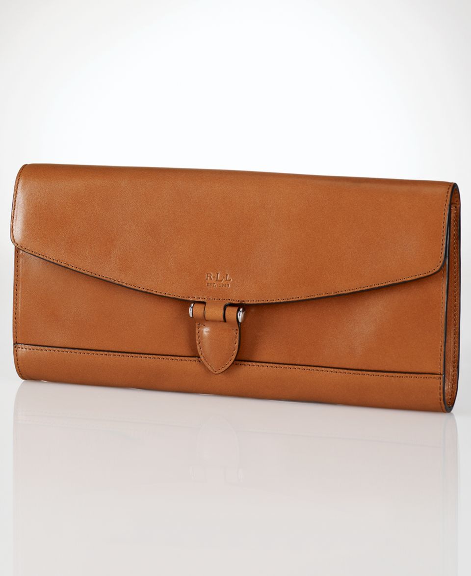 Lauren Ralph Lauren Handbag, Algonquin Leather Clutch   Handbags