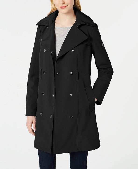 Calvin Klein Petite Double Breasted Belted Trench Coat, Created for ...