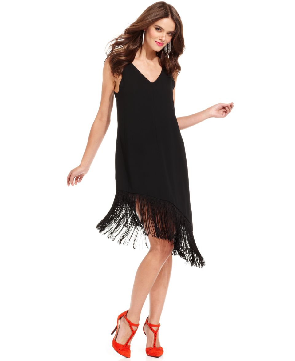 RACHEL Rachel Roy Dress, Sleeveless Straight Neck Lace A Line   Womens