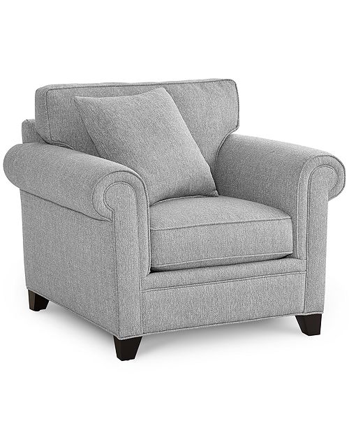 Furniture Banhart 41 Fabric Arm Chair Created For Macy S Reviews Furniture Macy S