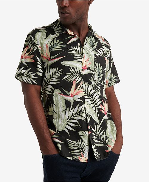 Lucky Brand Men S Tropical Print Shirt Reviews Casual Button Down Shirts Men Macy S