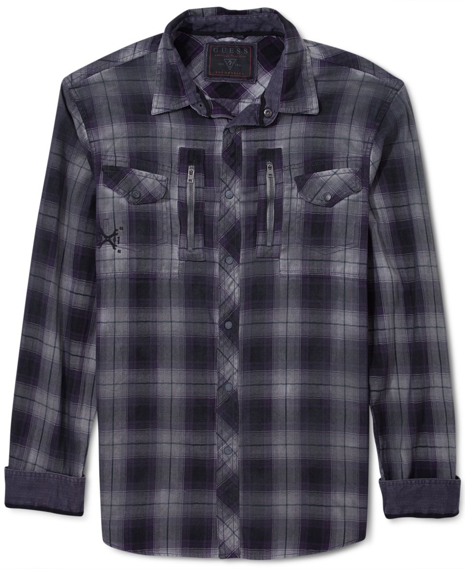 Guess Jeans Shirt, Gaslight Sidewinder Plaid Shirt