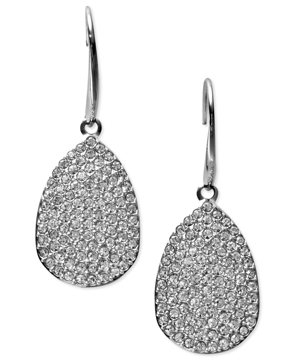 Fossil Earrings, Stainless Steel Teardrop Hoop Earrings   Fashion