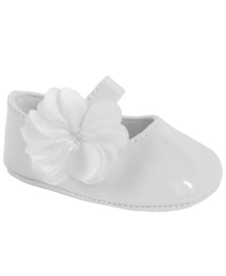 white patent baby girl shoes