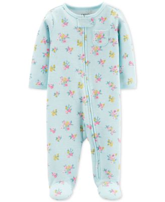 floral baby pajamas