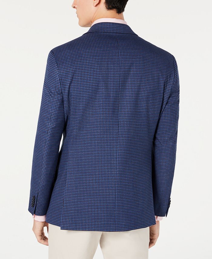 Tommy Hilfiger Men's ModernFit THFlex Stretch Blue/Red Check Sport