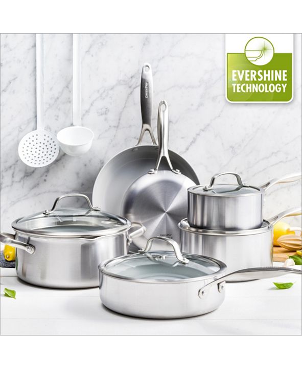 GreenPan Venice Pro 10Pc. Ceramic NonStick Cookware Set & Reviews
