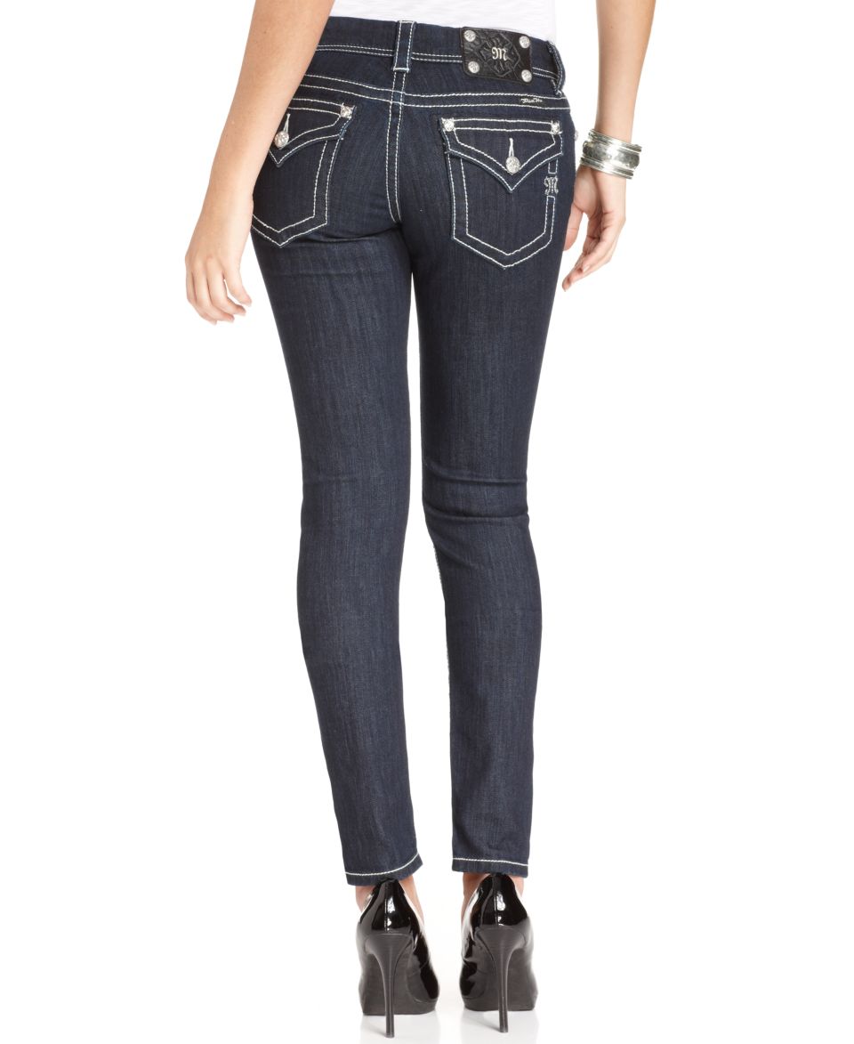 Miss Me Jeans, Skinny Black Wash Hardware   Womens Jeans