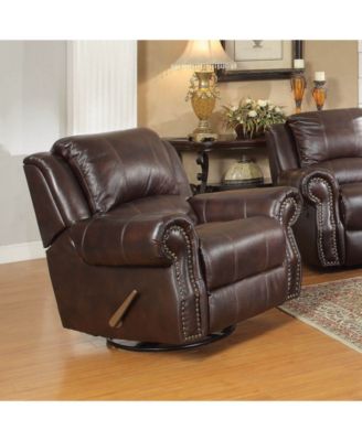 Macy's Coaster Home Furnishings Sir Rawlinson Upholstered Swivel Rocker Recliner