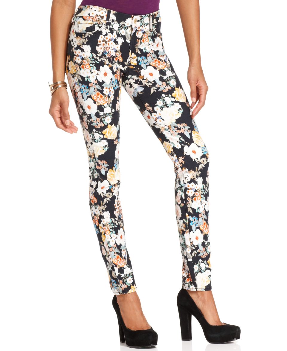 Else Jeans Skinny Jeans, Floral Print Ankle   Womens Jeans