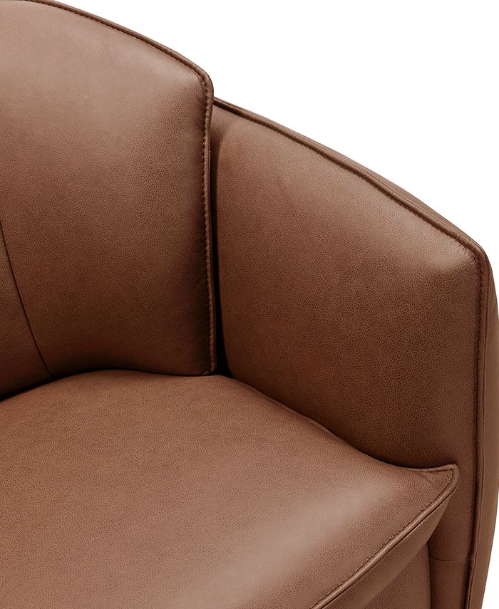 Furniture Chanute 32" Leather Accent Chair, Created for Macy's