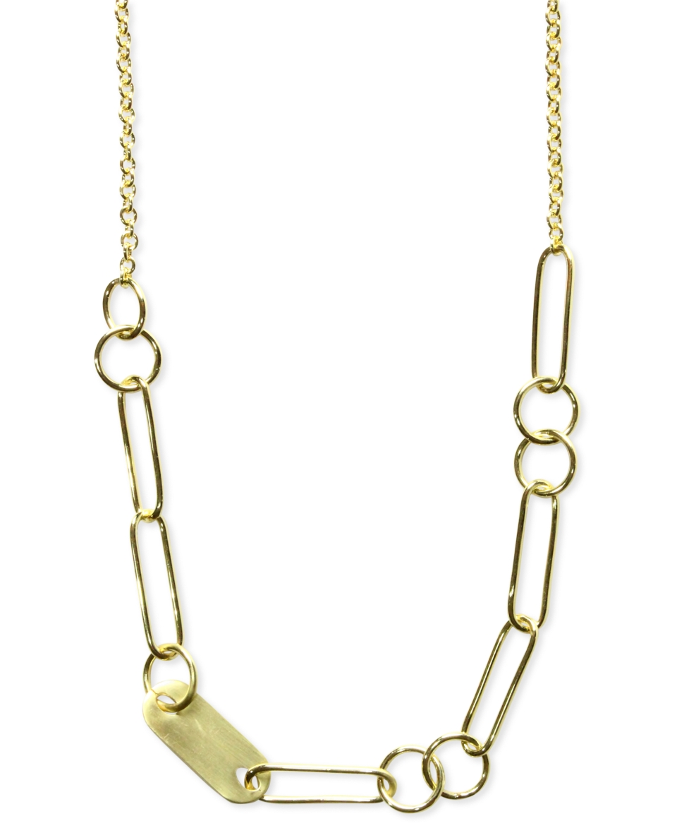 Jill Zarin Necklace, Gold Plated Thick Link Strand Necklace