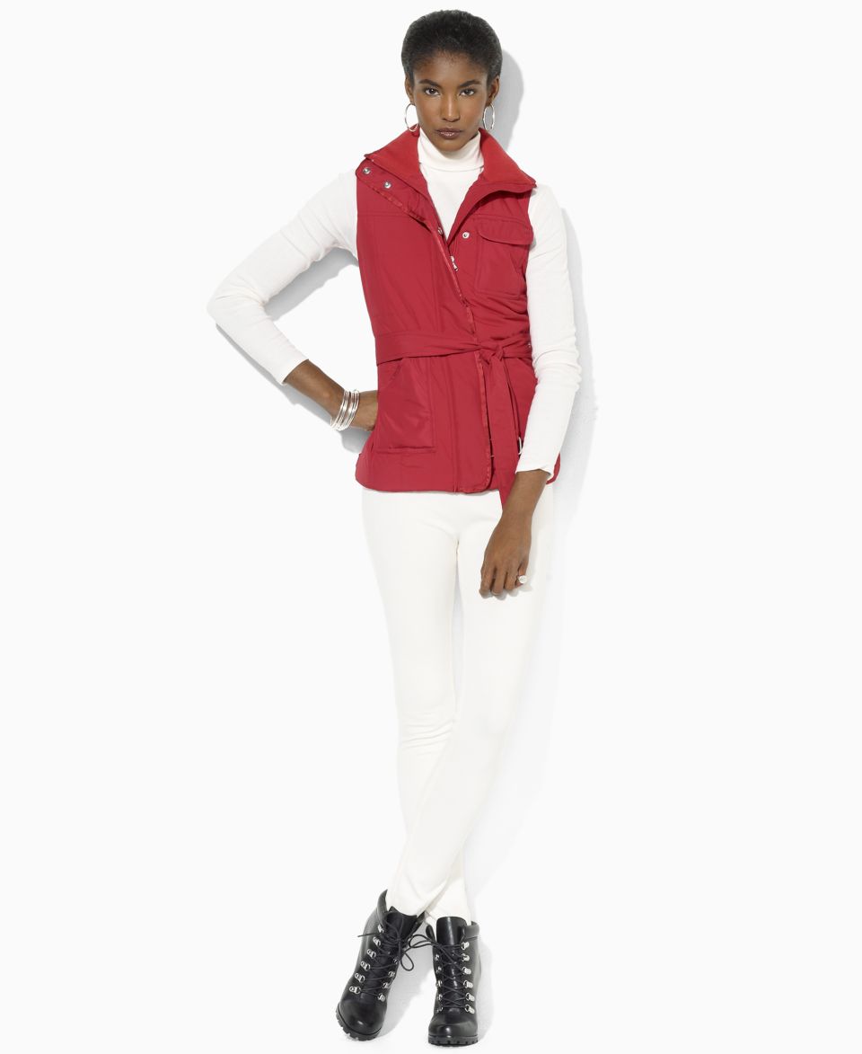 Lauren Ralph Lauren Long Sleeve Turtleneck, Mock Neck Vest & Straight