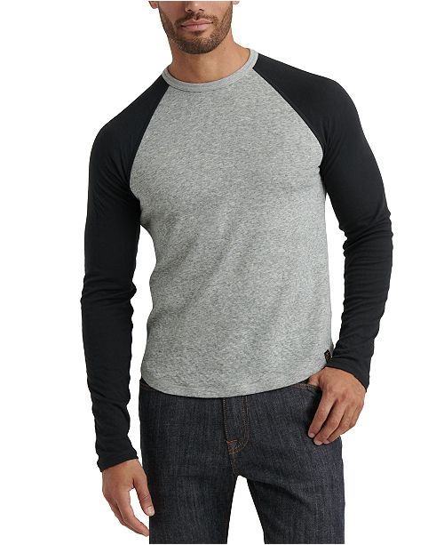 Lucky Brand Men S Colorblocked Double Knit Raglan T Shirt Reviews T Shirts Men Macy S