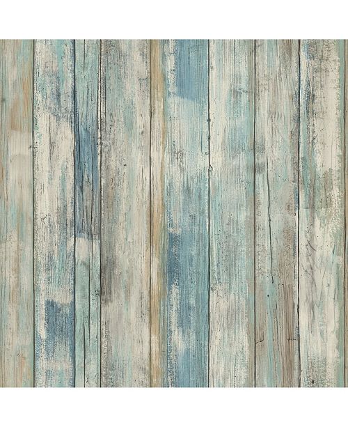 York Wallcoverings Blue Distressed Wood Peel And Stick Wallpaper Reviews All Wall Decor Home Decor Macy S