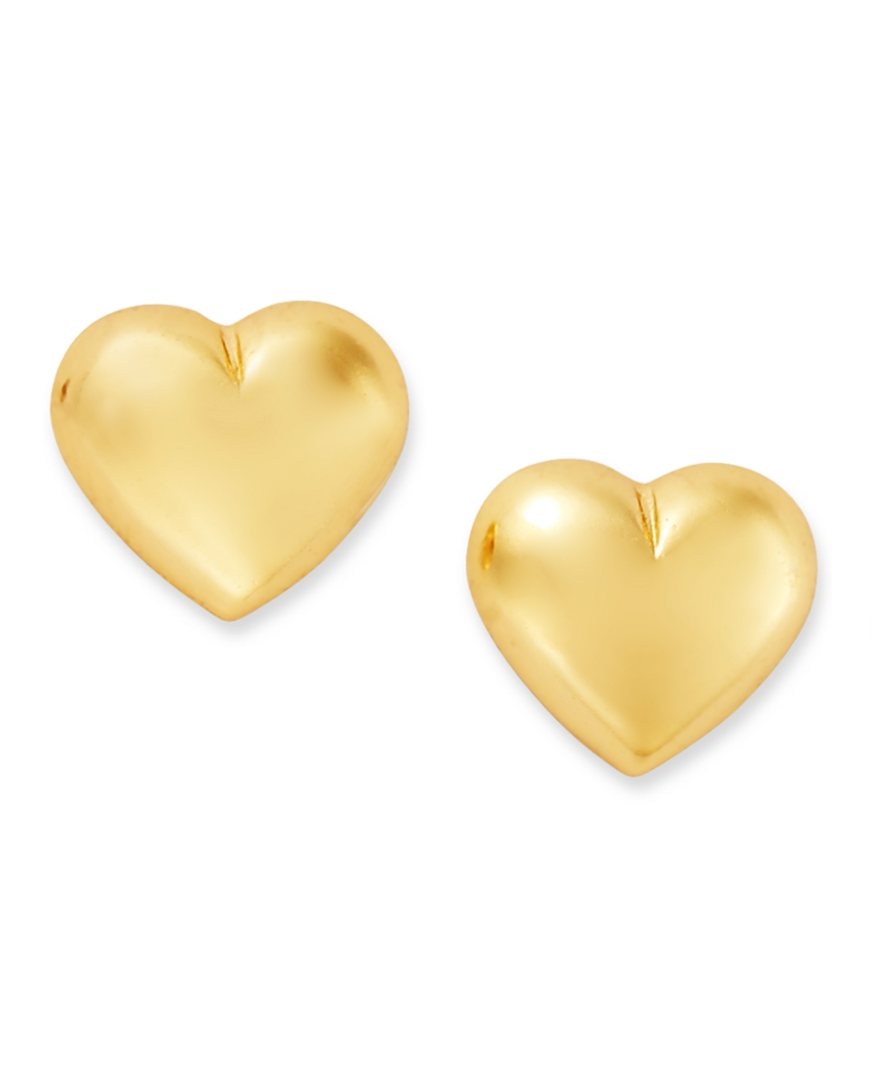 Giani Bernini 24k Gold Over Sterling Silver Earrings, Heart Stud