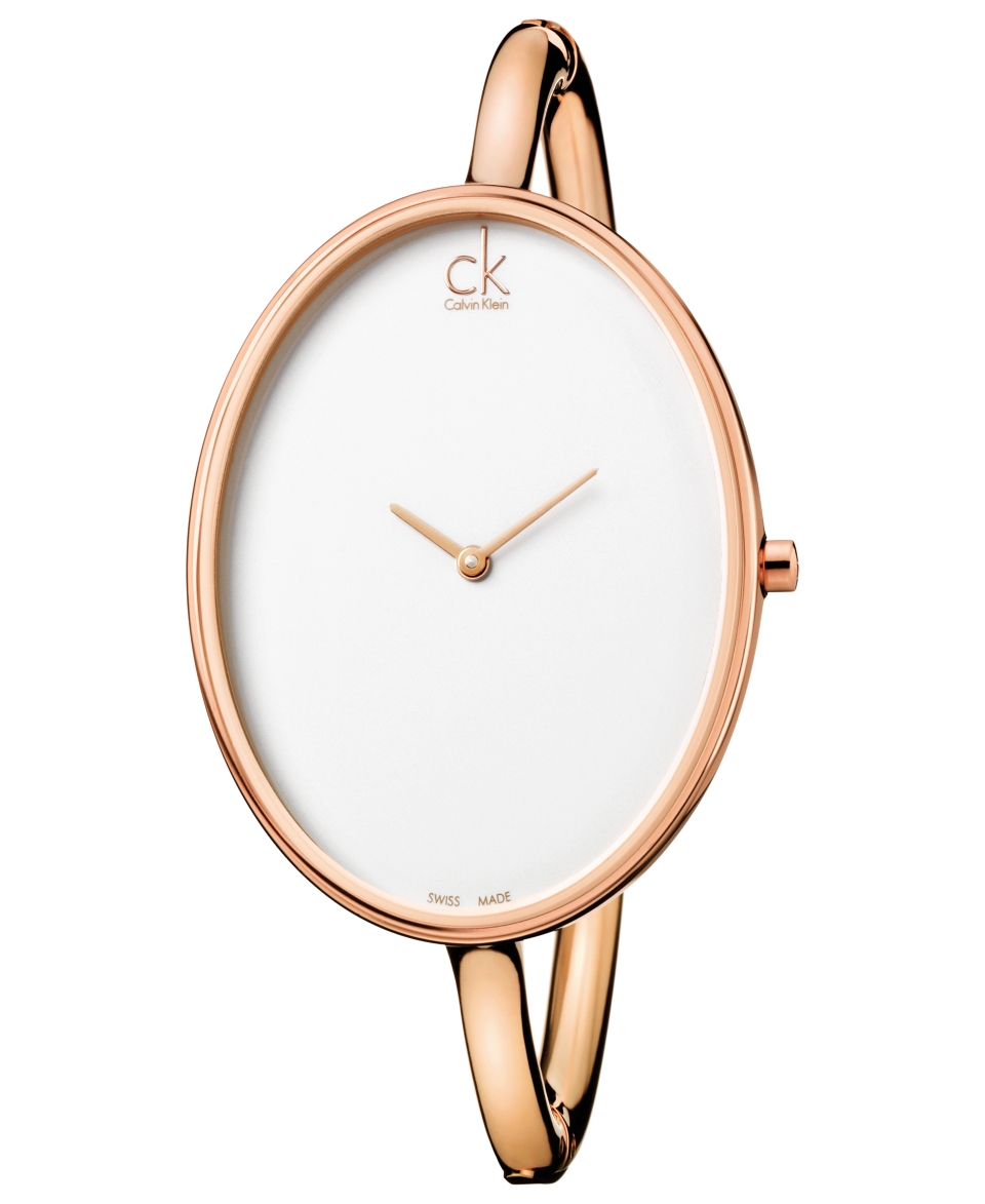 ck Calvin Klein Watch, Womens Swiss Sartorially Rose Gold PVD