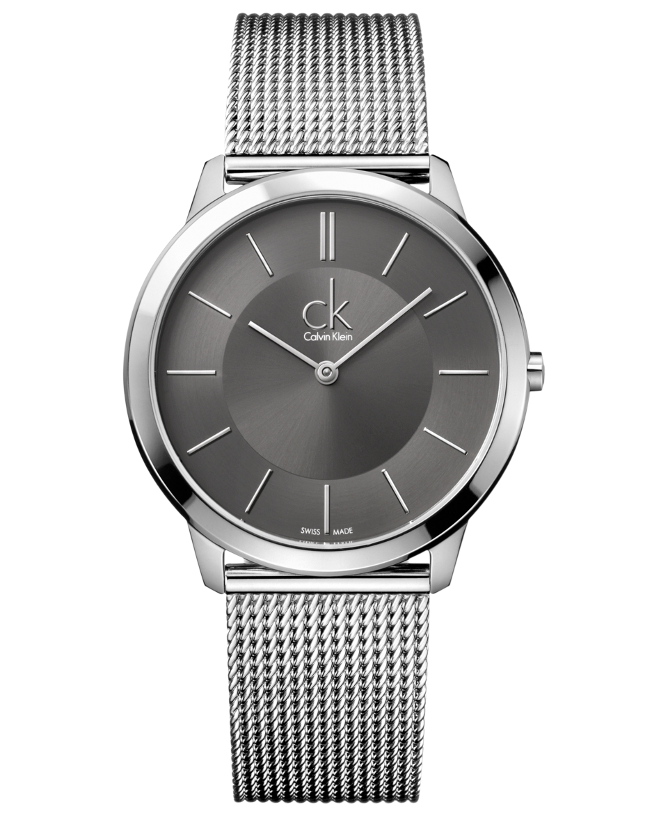 ck Calvin Klein Watch, Mens Swiss Minimal Stainless Steel Mesh