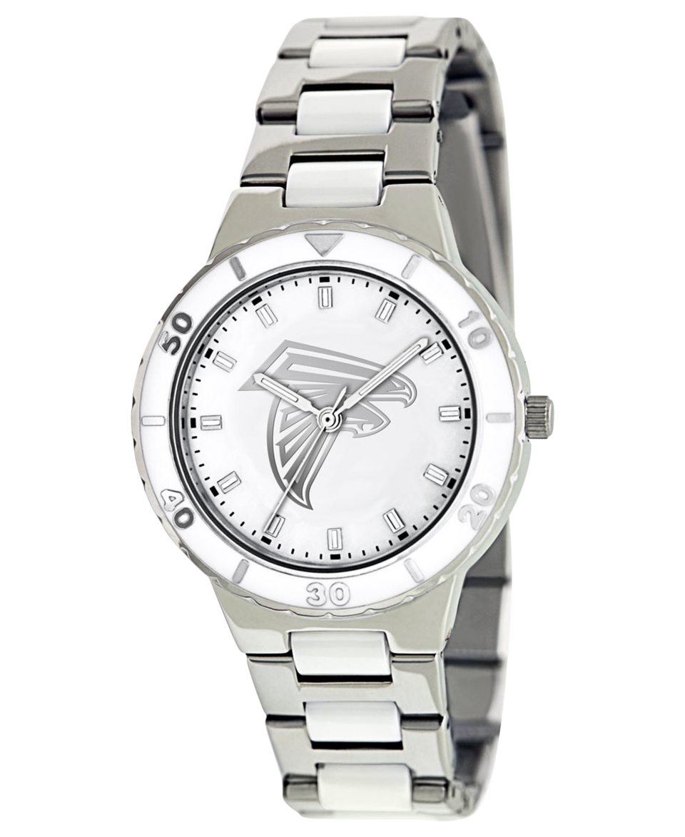 Game Time Watch, Womens Atlanta Falcons White Ceramic and Stainless
