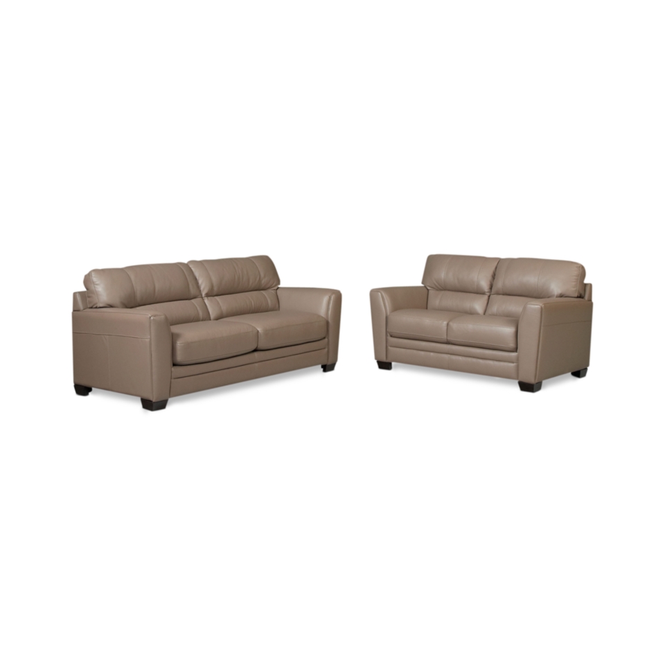 Kyle Leather Seating with Vinyl Sides & Back Living Room Furniture, 2