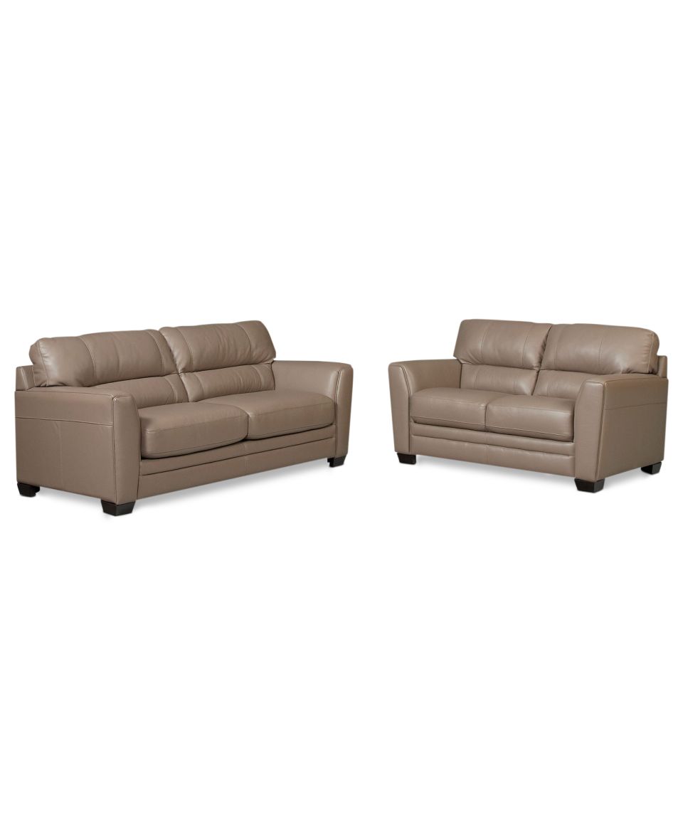 Kyle Leather Seating with Vinyl Sides & Back Living Room Furniture, 2