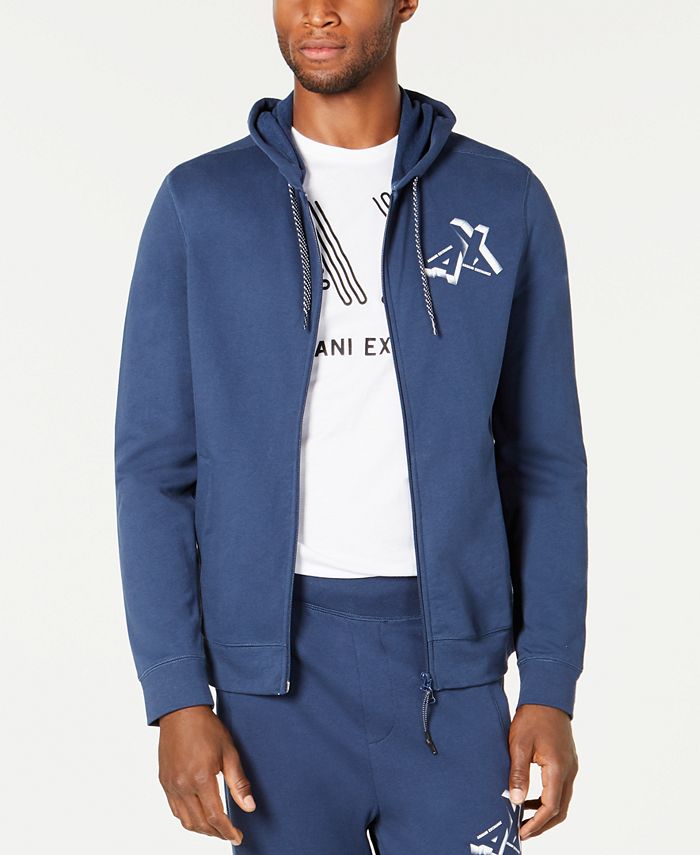 A X Armani Exchange Men S Zip Front Logo Hoodie Reviews Hoodies Sweatshirts Men Macy S Armani exchange mens 8nzm74 sweatshirt hoodie. zip front logo hoodie