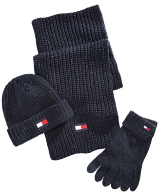 tommy hilfiger hat scarf and gloves