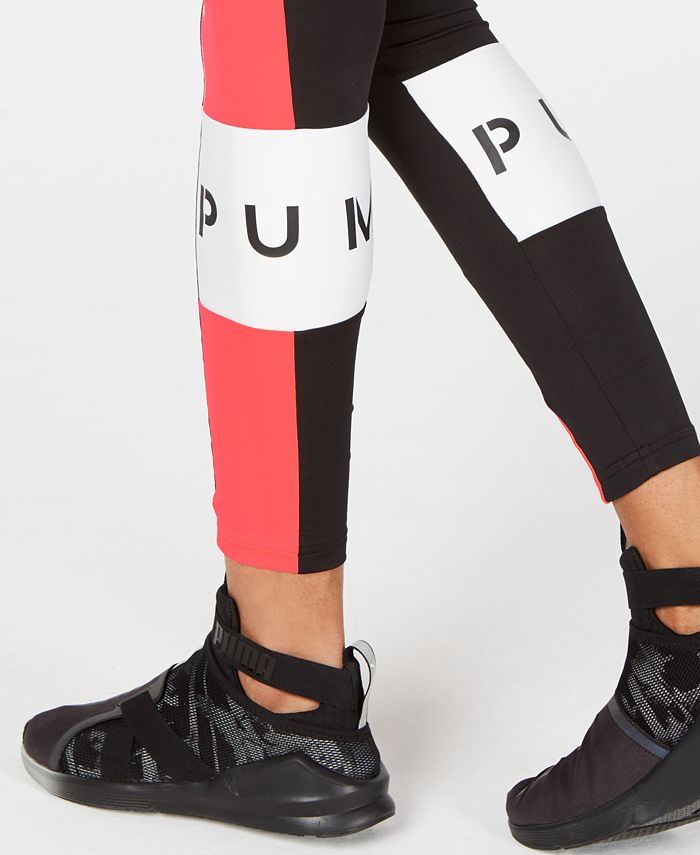 puma leggings black and gold
